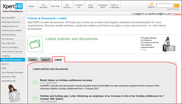 Policies and documents latest page